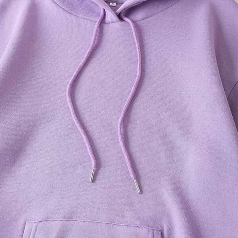Women Full Sleeve Solid Hooded Sweatshirt