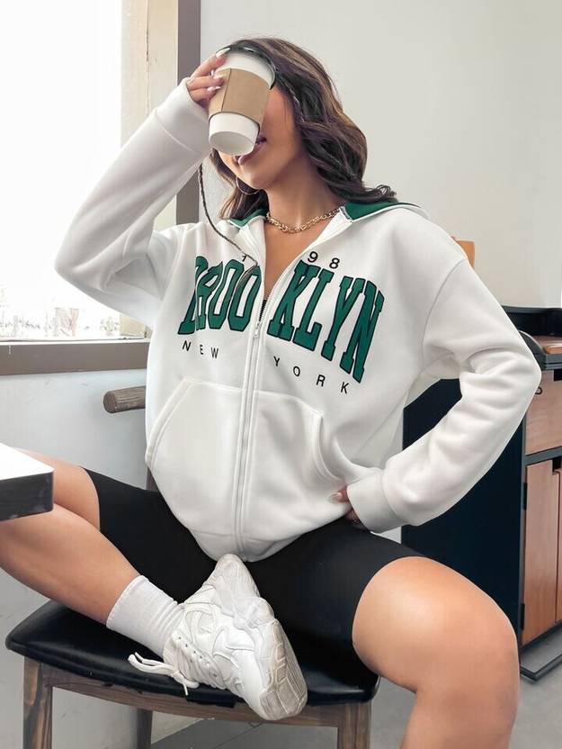 Christy World Women Full Sleeve Printed Hooded Sweatshirt