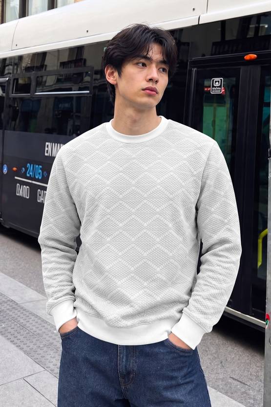 FTX Full Sleeve Self Design Men Sweatshirt