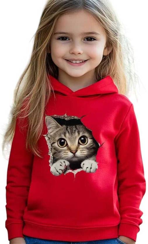 KEESOR Full Sleeve Printed Girls Sweatshirt