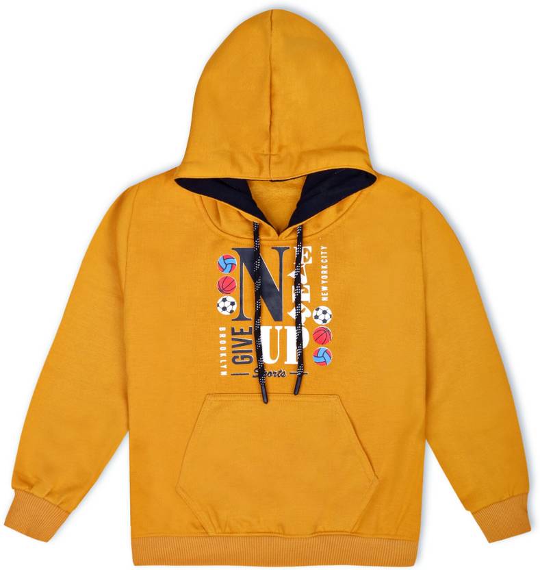 Only 4 Baby Boys & Girls Full Sleeve Printed Hooded Sweatshirt