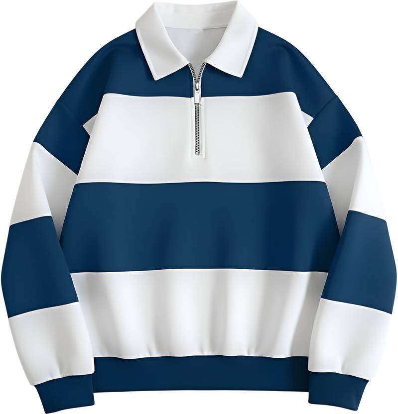 AOOSH Men Full Sleeve Color Block Sweatshirt