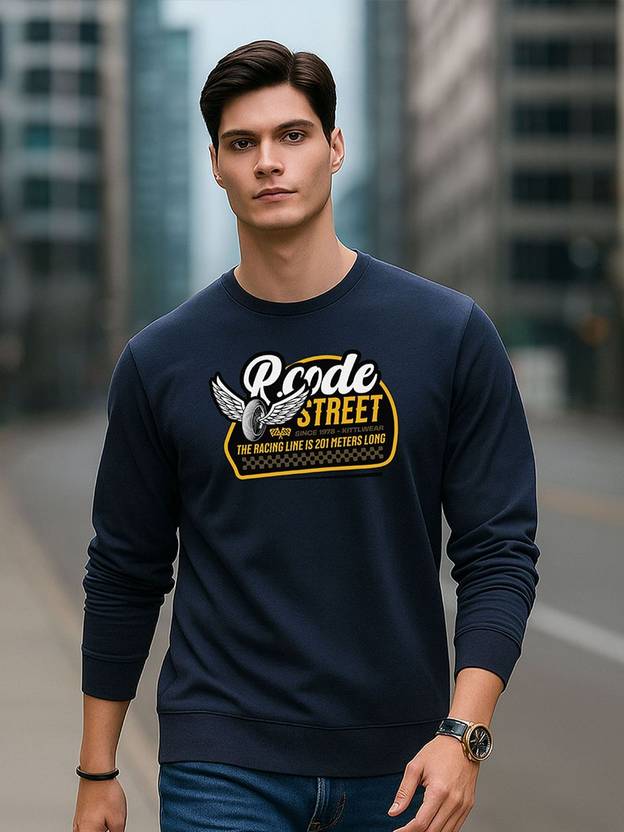 R.Code by The Roadster Life Co. Full Sleeve Graphic Print Men Sweatshirt