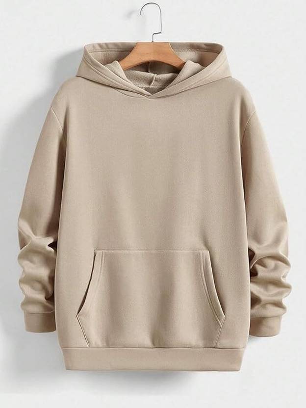 IMSA MODA Men Full Sleeve Solid Hooded Sweatshirt