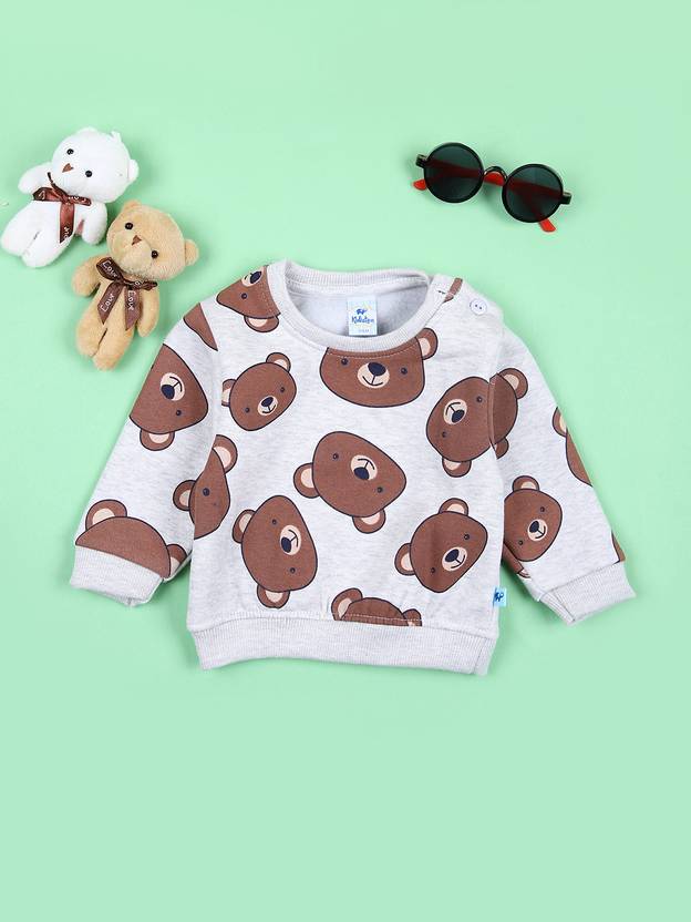 V-MART Baby Boys Full Sleeve Self Design Sweatshirt