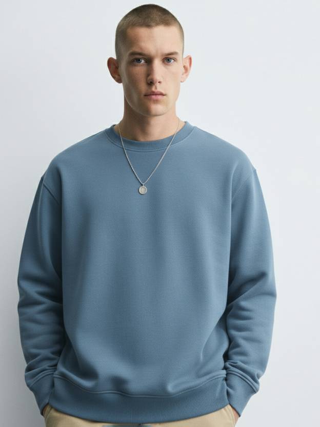 HIGHLANDER Men Full Sleeve Solid Sweatshirt