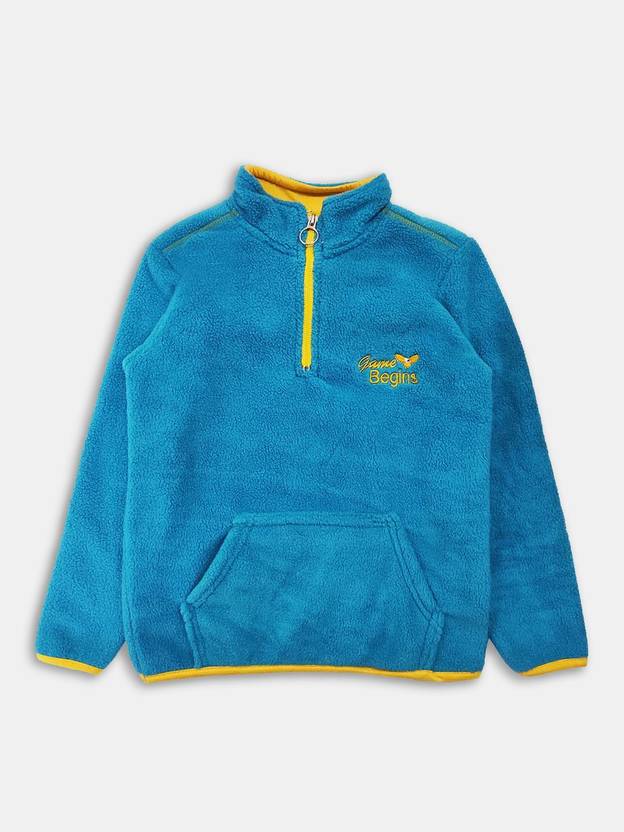Here&Now X Game Begins Baby Boys Full Sleeve Solid Sweatshirt