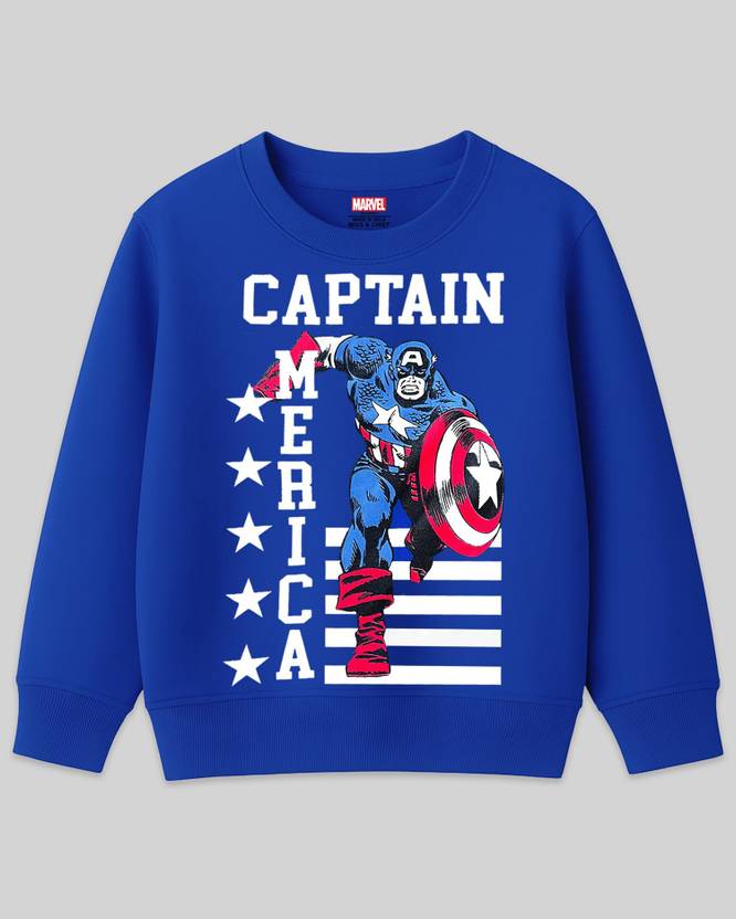 MARVEL BY MISS & CHIEF Full Sleeve Printed Boys Sweatshirt