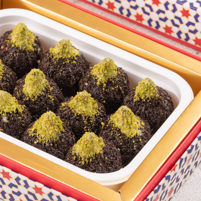 The Baklava Box Chocolate Pistachio Kunafa Modak 250 Gms Festive Gift