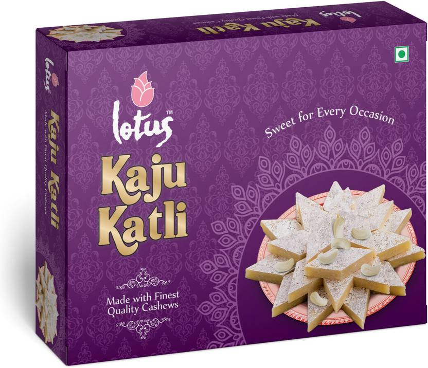 Lotus Kaju Katli 500g Indian Mithai Sweet gift pack Kaju katri