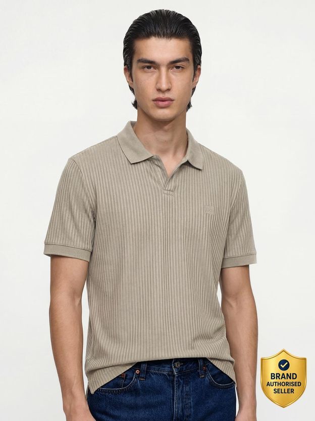 sti Men White Pure Cotton Polo Neck T-Shirt - Image 8