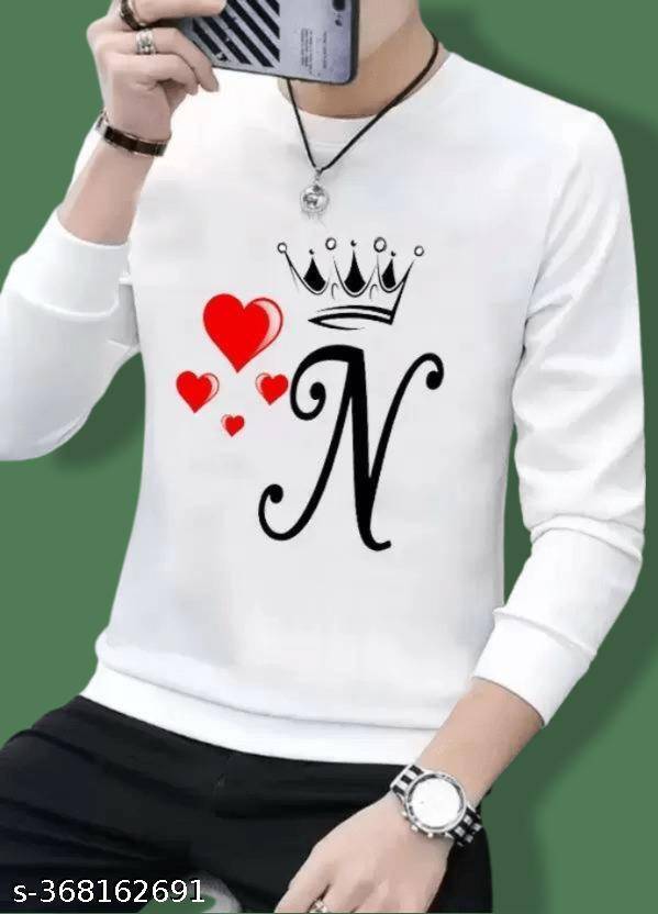 Shopaholic Printed Men Round Neck White T-Shirt