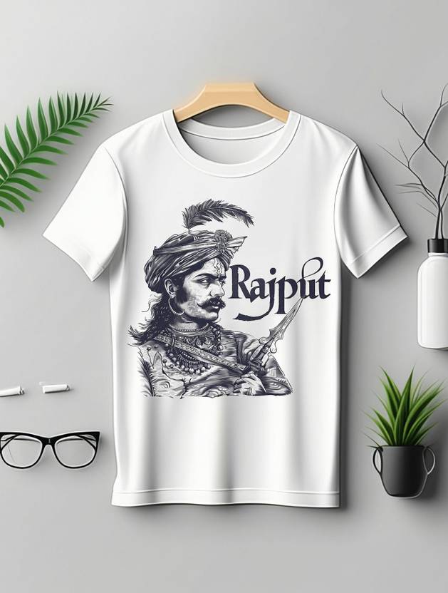 StreetWear Fashion Men Printed Round Neck Polyester White T-Shirt