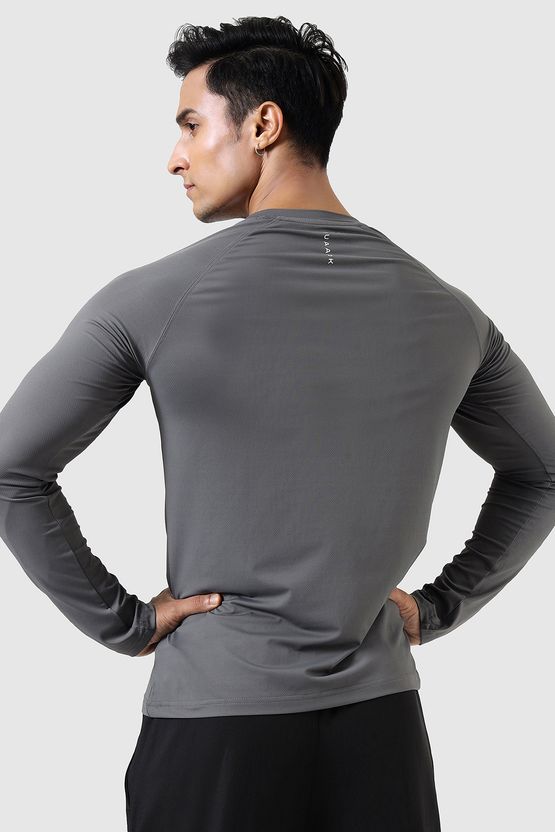 FuaarK Men Grey Crew Neck T-Shirt - Image 2