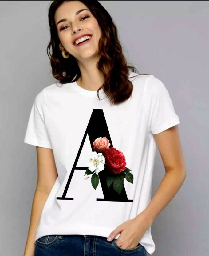INDIAN EAGLE Women Graphic Print Round Neck Cotton Blend White T-Shirt