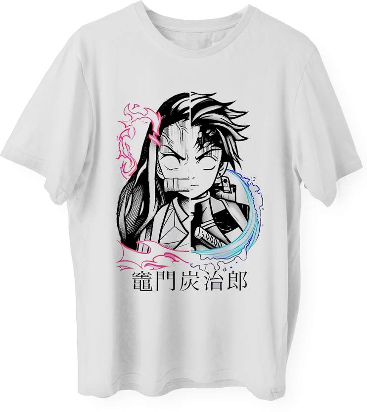 BBZASH TRENDSS Men Printed, Typography Round Neck Polyester White T-Shirt