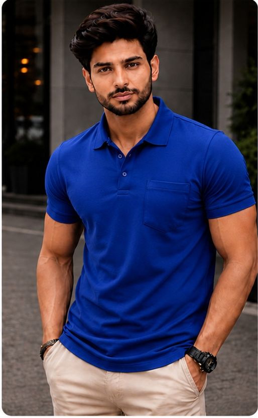 sports mtex Solid Men Polo Neck Brown T-Shirt - Image 10