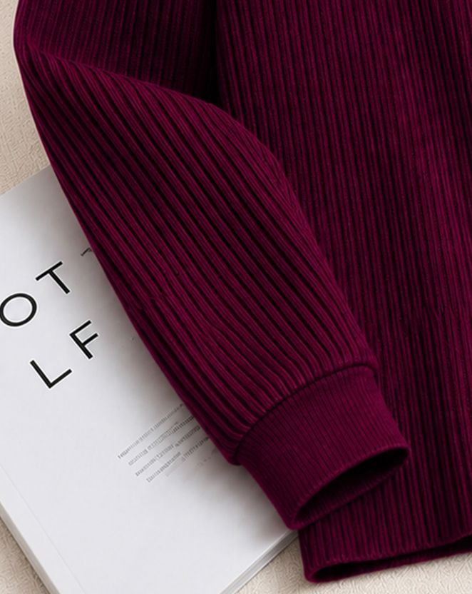 AOOSH Men Full Sleeve Self Design Sweatshirt - Image 3