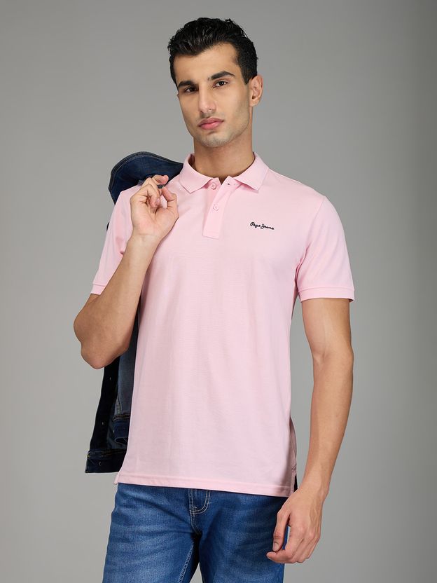 Pepe Jeans Men Red Polycotton Polo Neck T-Shirt - Image 10