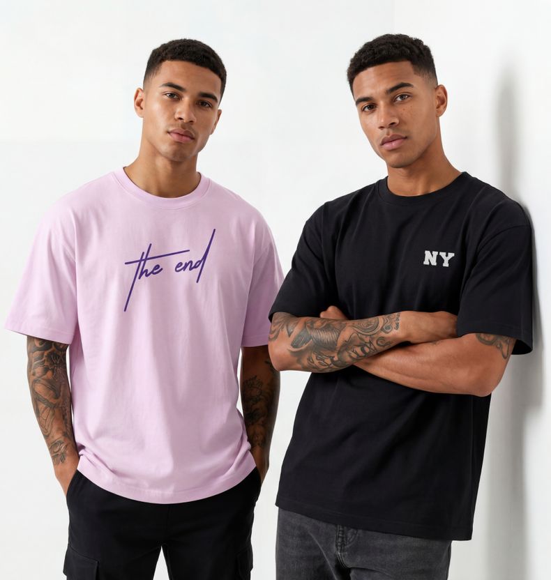 FLYIND Men Black White Printed T-Shirt - Image 10