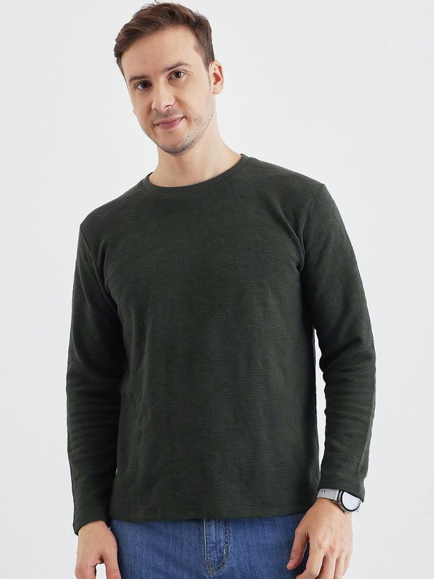 REDkLO Men Black Cotton Blend T-Shirt - Image 6