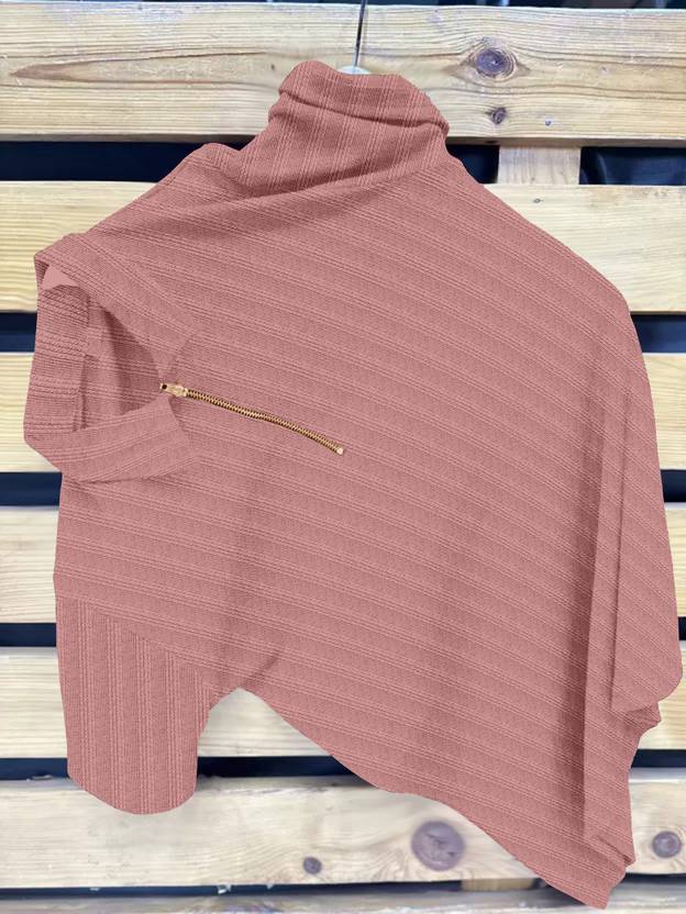 COMBRAIDED Men Self Design Polo Neck Polycotton Pink T-Shirt