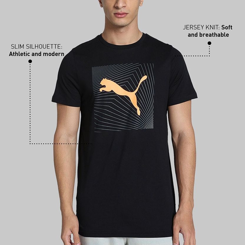 PUMA Black Men Crew Neck T-Shirt - Image 8
