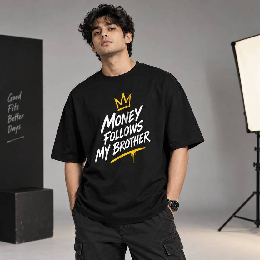 LegacyX Graphic Print, Typography, Printed Men Round Neck Black T-Shirt