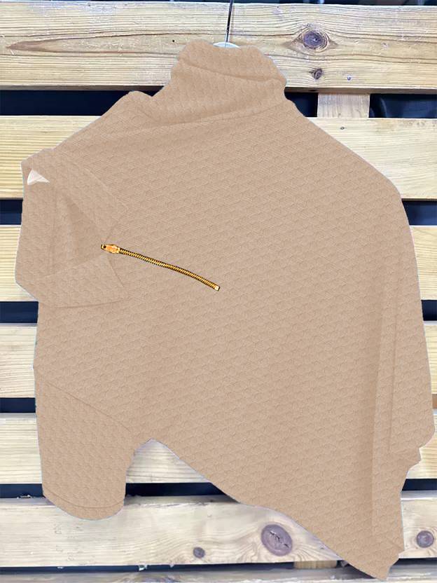 KAJARU Men Self Design Polo Neck Polyester Beige T-Shirt