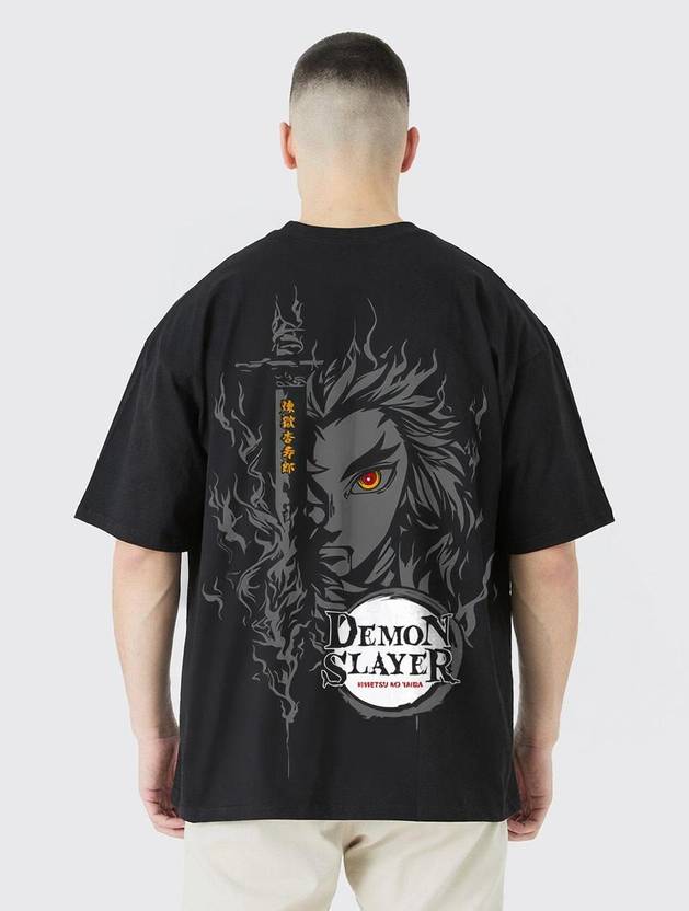 Pronk Men Printed Round Neck Pure Cotton Black T-Shirt