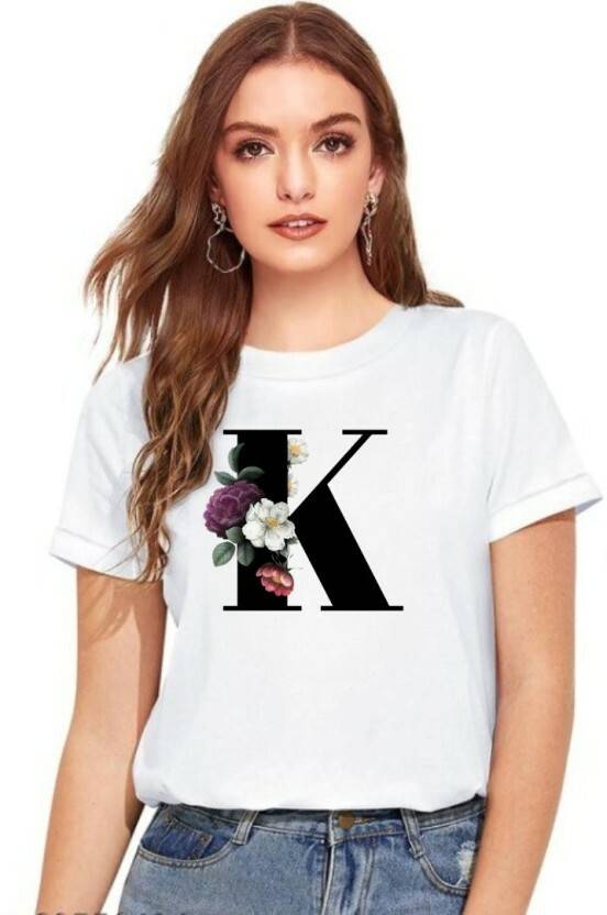 INDIAN EAGLE Women Printed Round Neck Cotton Blend White T-Shirt