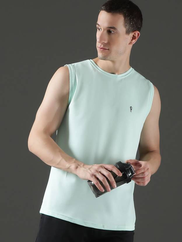 EPPE Solid Men Round Neck Blue T-Shirt