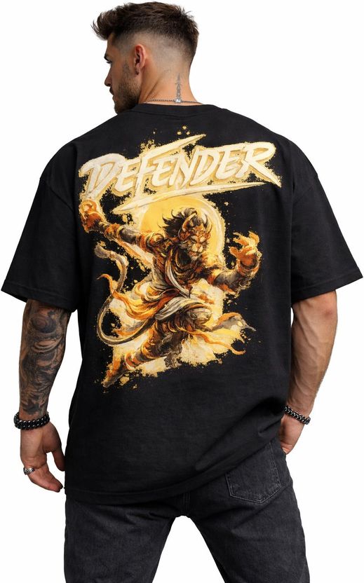 Triiyug Men Black Cotton T-Shirt - Image 2