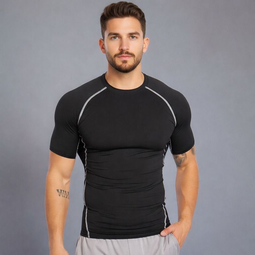 HouseOfCommon Men Black Nylon T-Shirt - Image 8