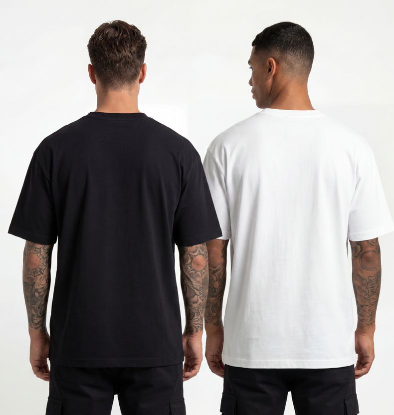 FLYIND Men Black White Printed T-Shirt - Image 2