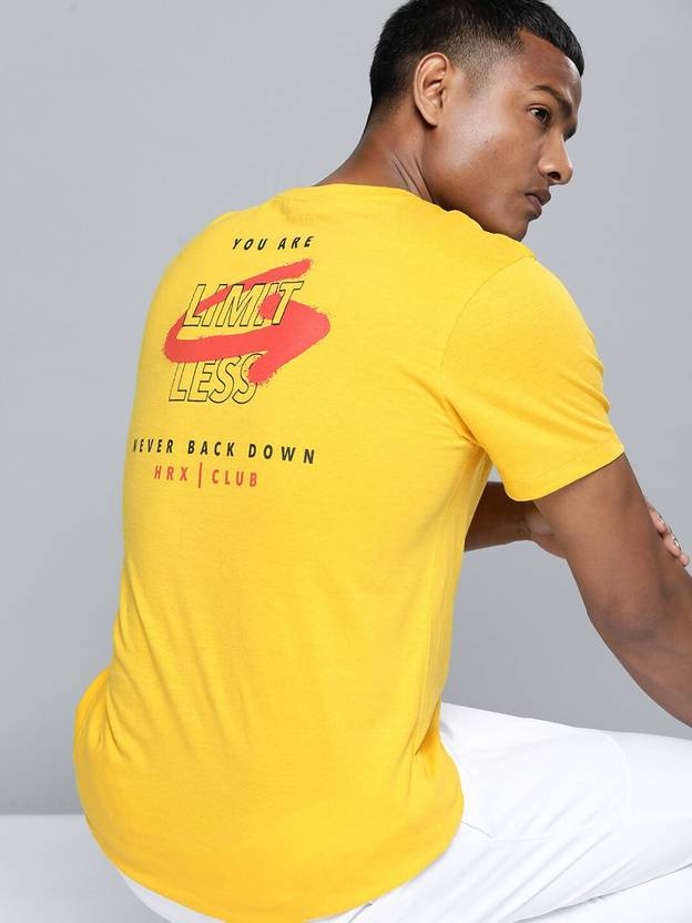 hrx yellow t shirt