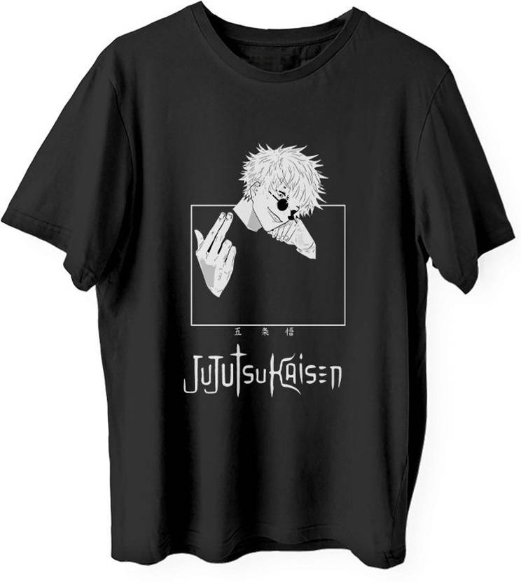 BBZASH TRENDSS Men Printed Round Neck Polyester Black T-Shirt