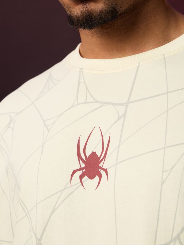 The Souled Store Men Superhero White Cotton T-Shirt - Image 4