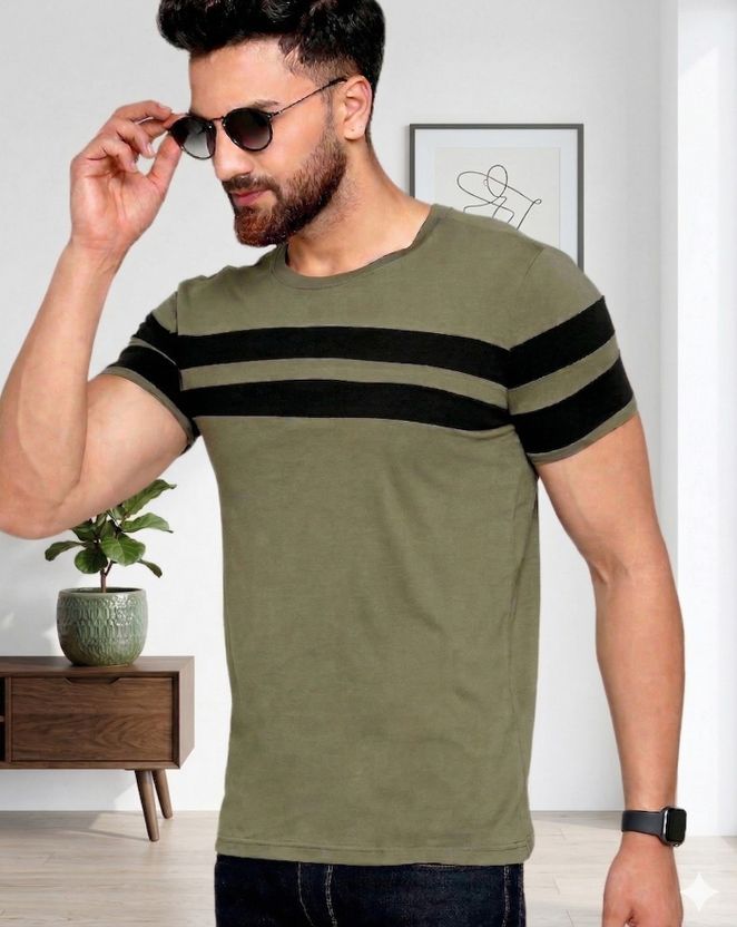 Flipkart SmartBuy Striped Multicolor T-Shirt - Image 5