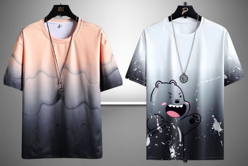 COTTONIMPERIAL 2 Pack Men Beige Round Neck Polyester Pack of 2 - Image 2