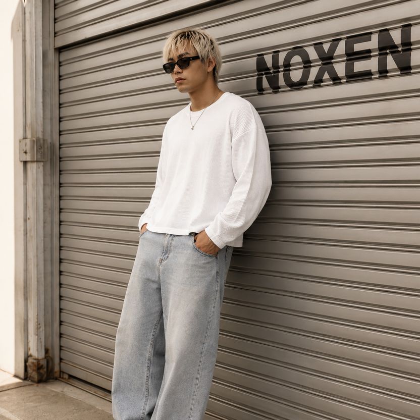 NOXEN Men Pure Cotton White T-Shirt - Image 5