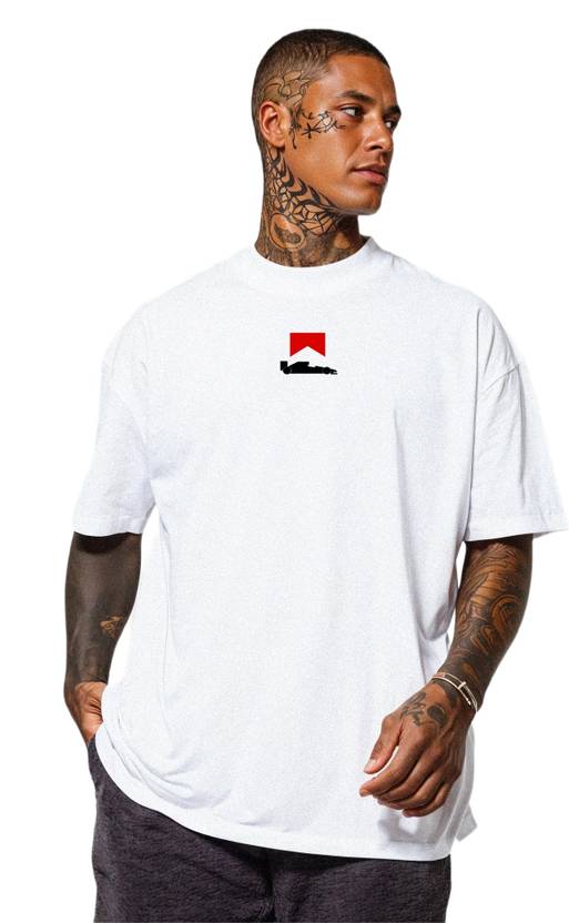 Strong Soul Men Graphic Print Round Neck Cotton Blend White T-Shirt