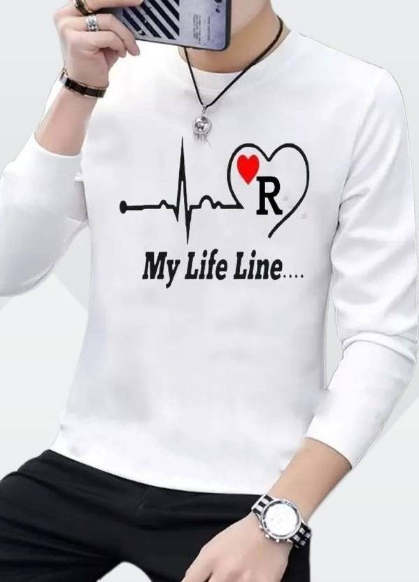 ApheFashion Men Printed, Typography Round Neck Polyester White T-Shirt