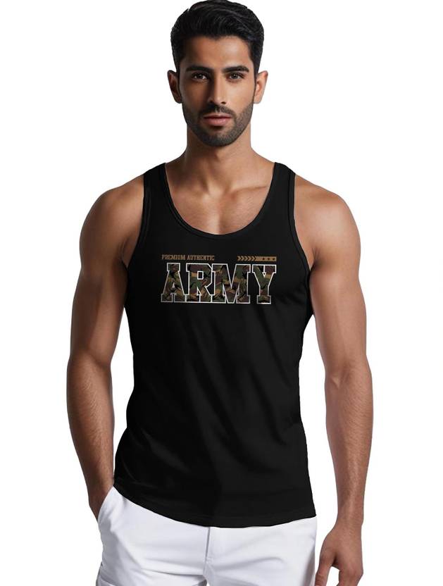 PeppyZone Men Printed, Typography Round Neck Pure Cotton Black T-Shirt
