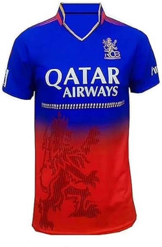MSV Men Printed Polo Neck Polyester Blue T-Shirt