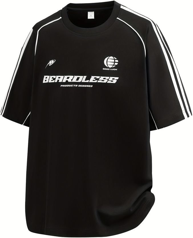 Else & What Men Black Polycotton T-Shirt - Image 5