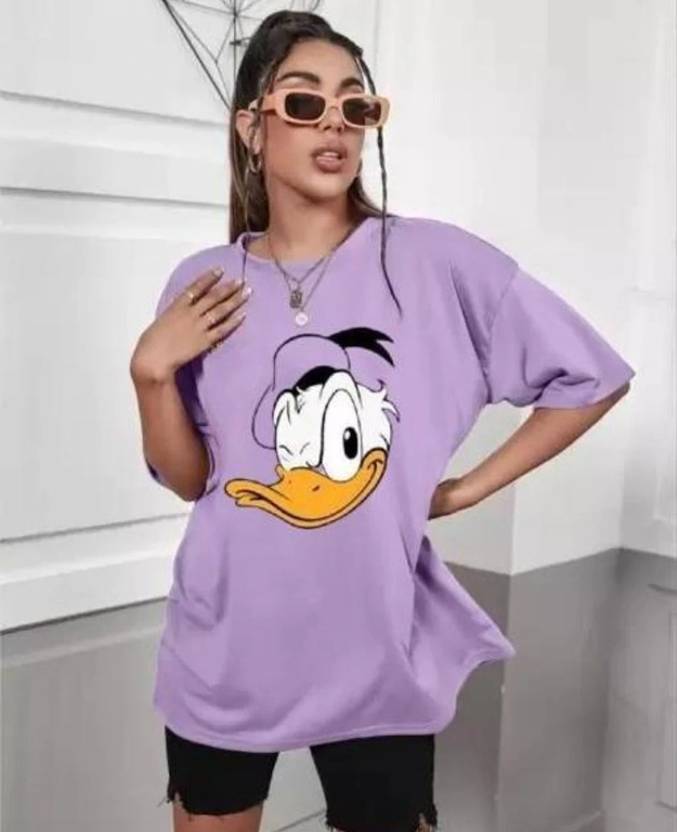 Ashkart Casual Regular Sleeves Printed Women Purple Top