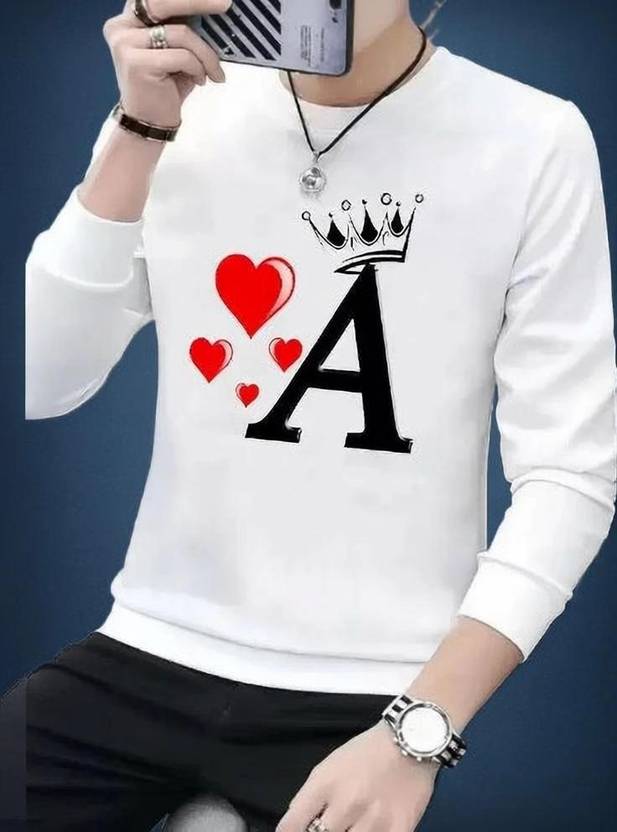 Shopaholic Printed Men Round Neck White T-Shirt