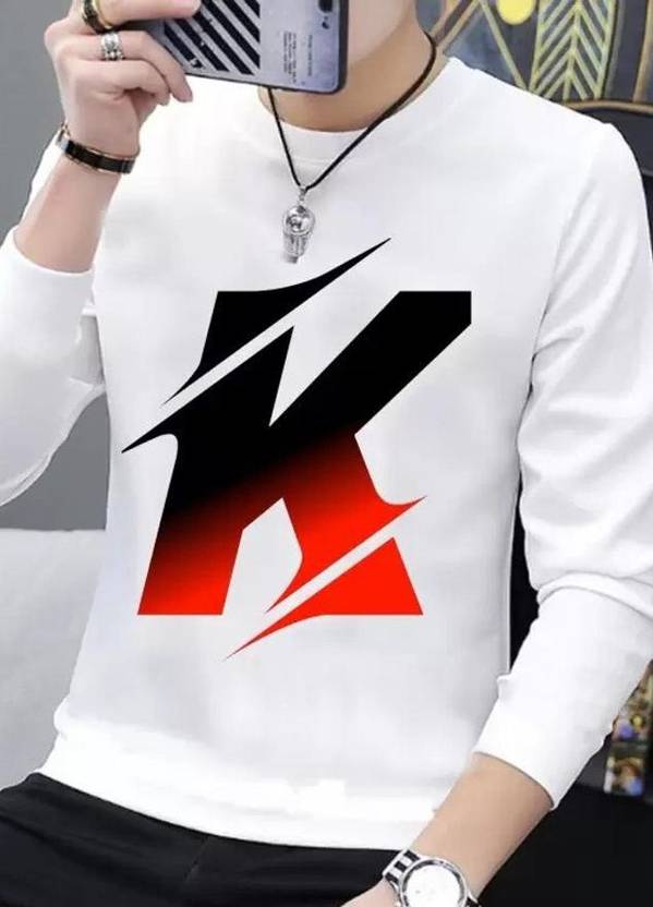 ApheFashion Men Printed Round Neck Polyester White T-Shirt