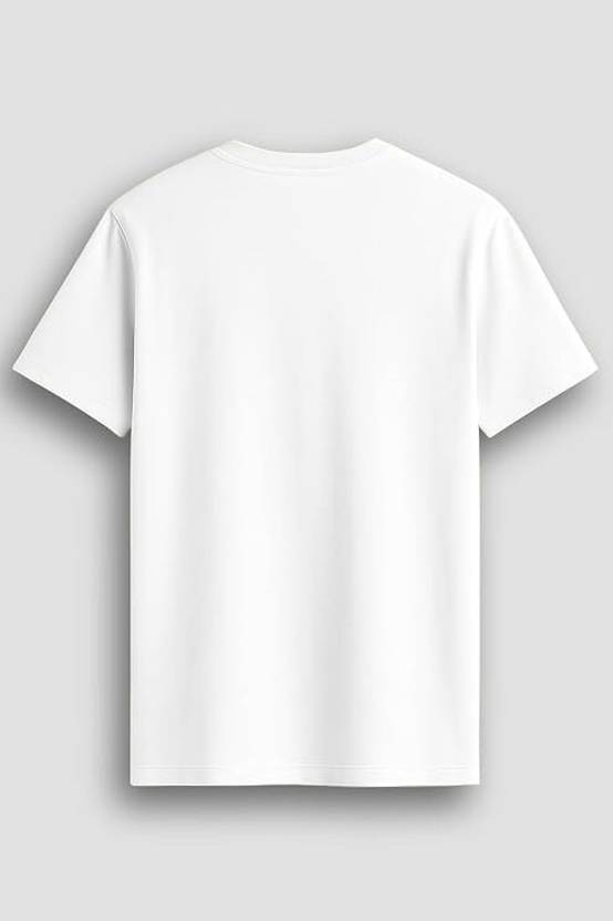 NextGen Couple Solid Round Neck Polycotton White T-Shirt